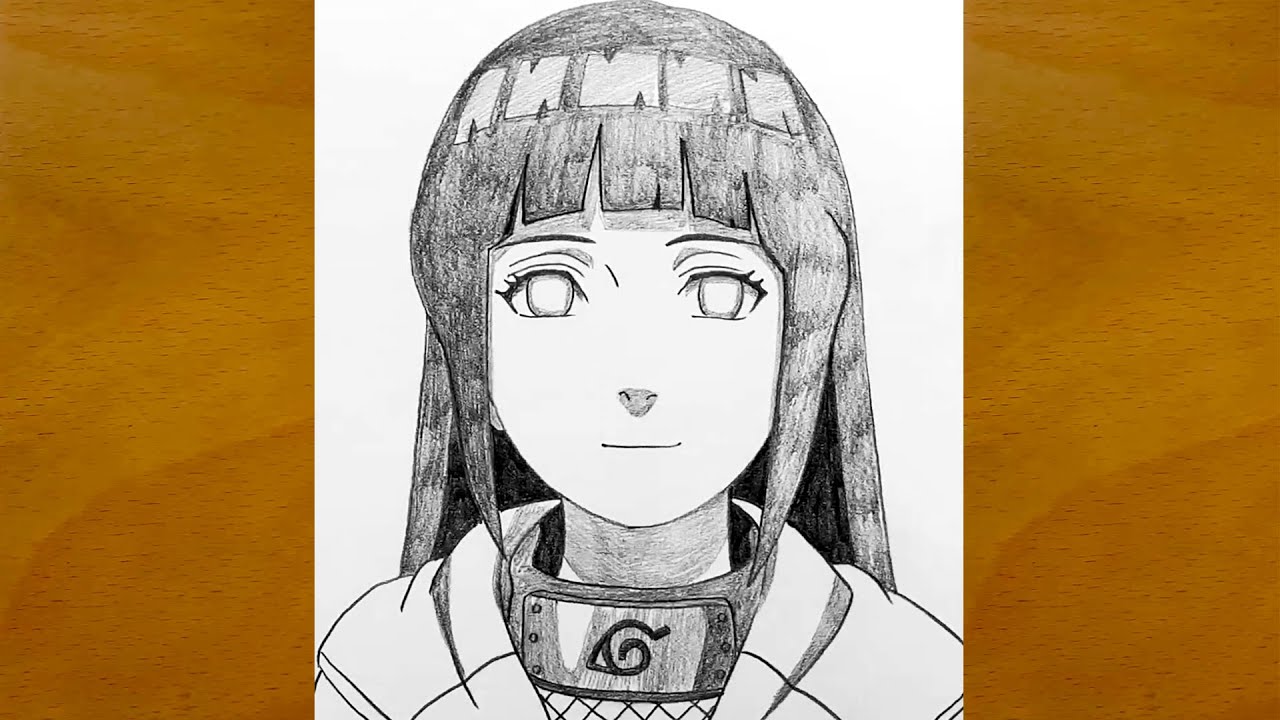 How to Draw Hinata Hyuga Step by Step || Naruto Anime Drawing || Easy Anime Sketch