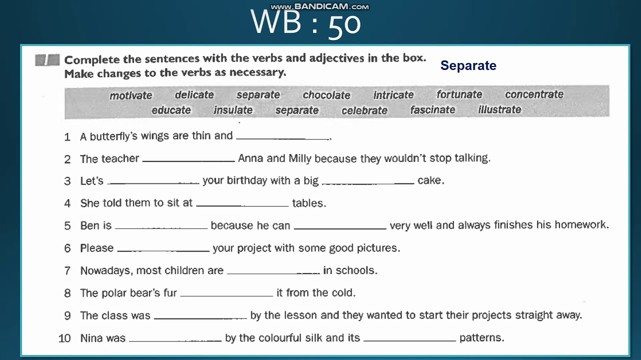 English world 7 / Unit 6 / Working with words ( SB + WB )