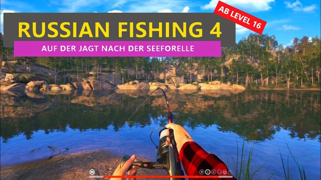 Russian Fishing 4 Auf der Jagd nach der Seeforelle Kuori vom Ufer Set Up Spot Trophy Silber farmen