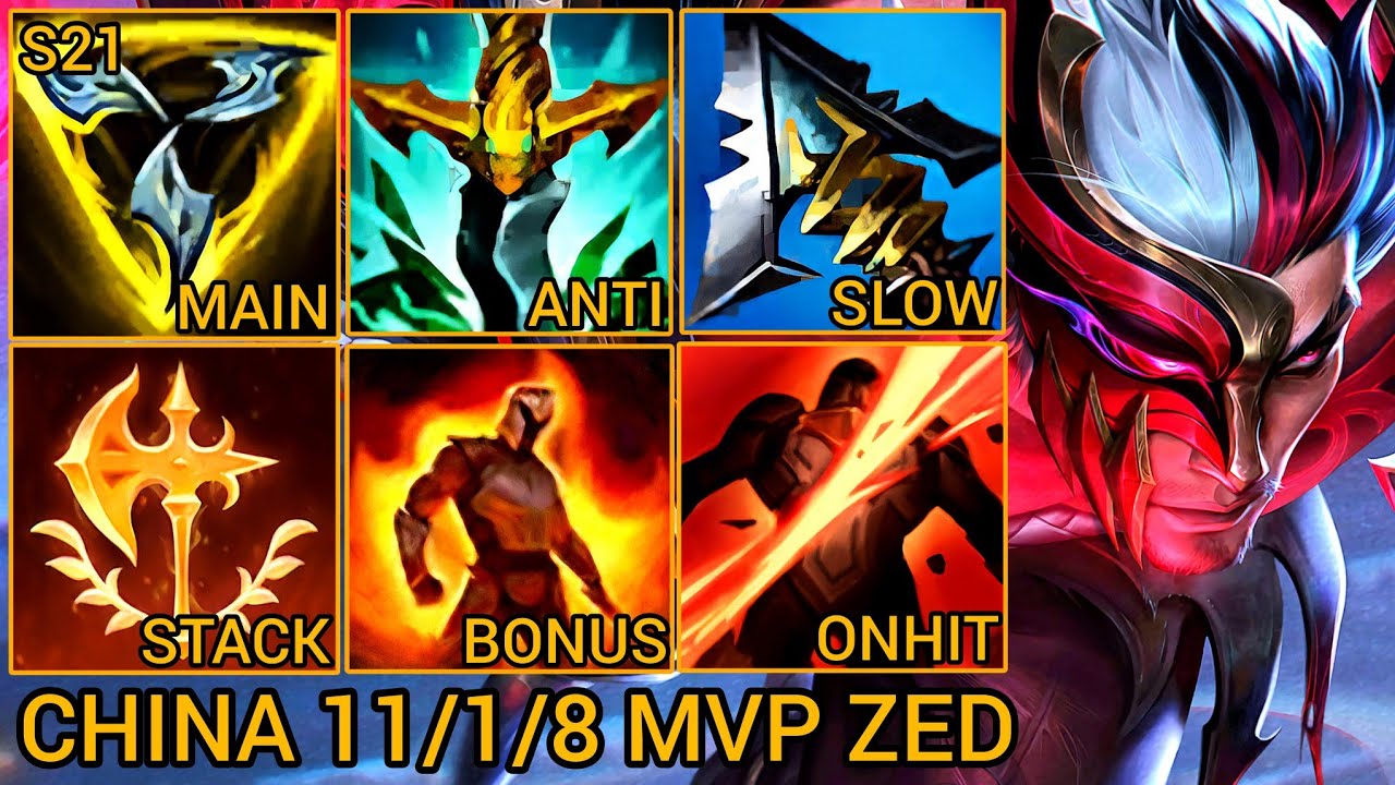 Crazy ZED Mid Lane, 1 Shot Delete Build - China Wild Rift New Meta Build & Runes By Tiarty