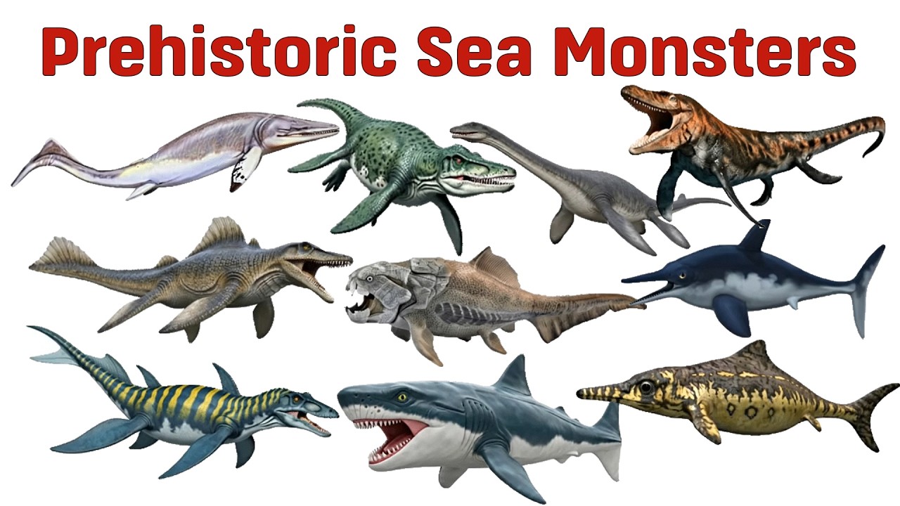 Prehistoric Sea Monsters 10 Ancient Ocean Giants for Kids | Wonder Minds #seamonster
