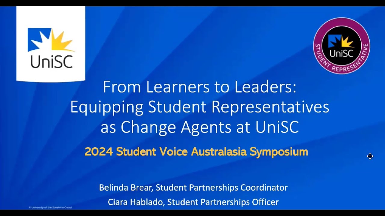 From Learners to Leaders: Equipping Student Representatives as Change Agents at UniSC