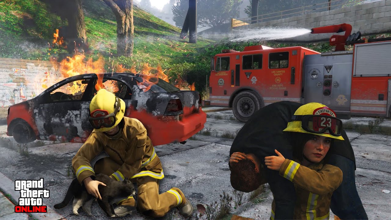 New Firefighter Job | GTA Online #gtaonline #new #oddjobs