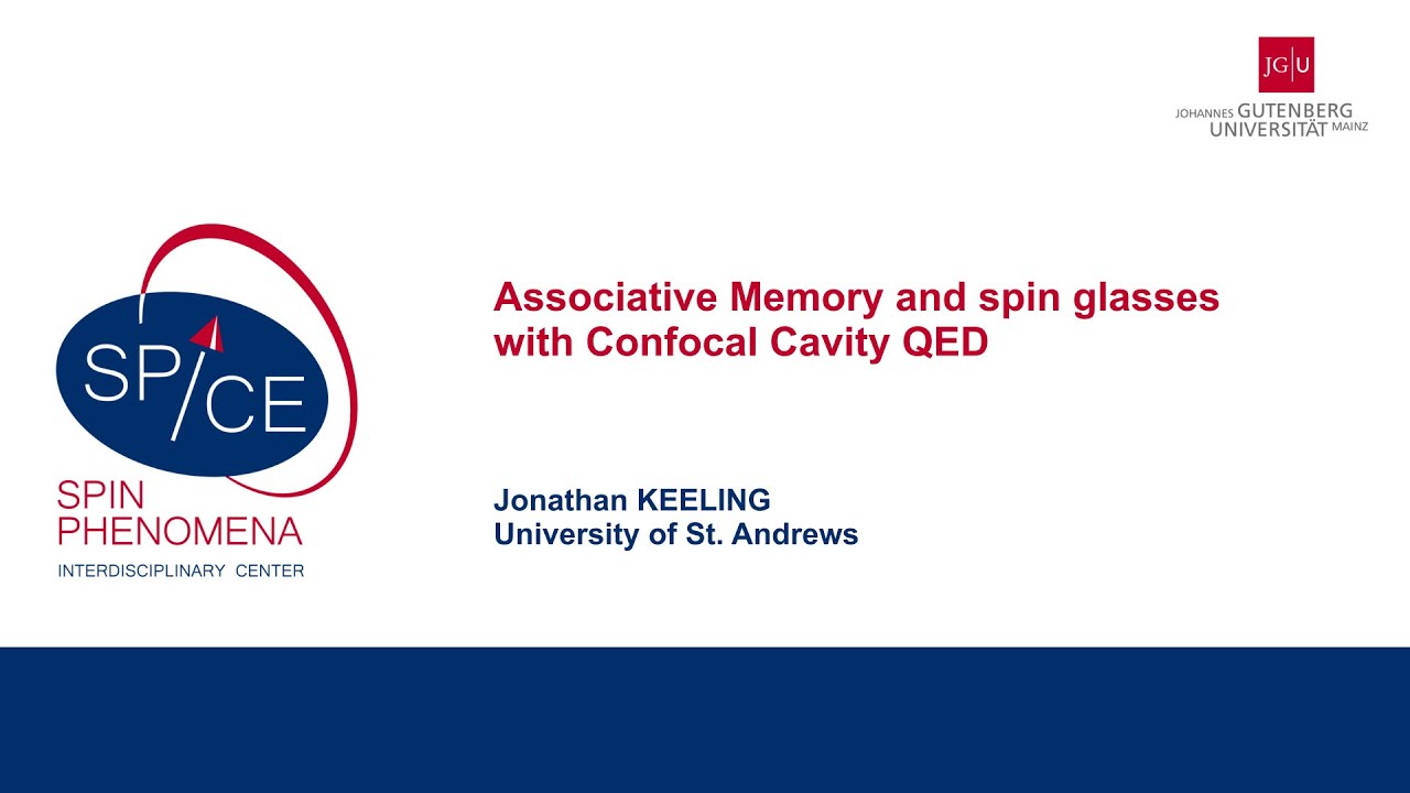 Talks - Workshop-School on Quantum Spinoptics 2024 - Jonathan KEELING, University of St. Andrews