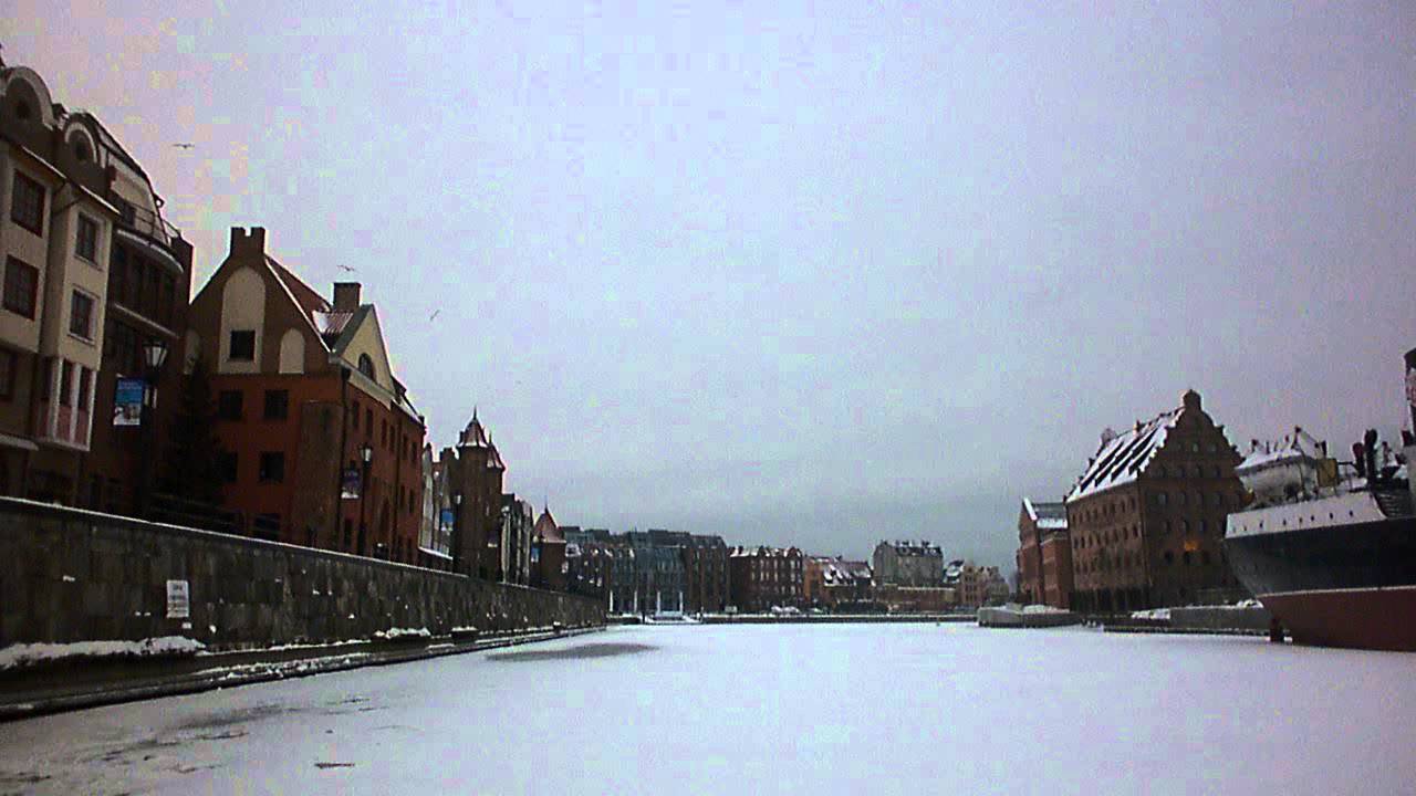 Gdansk - on the frozen motlawa river