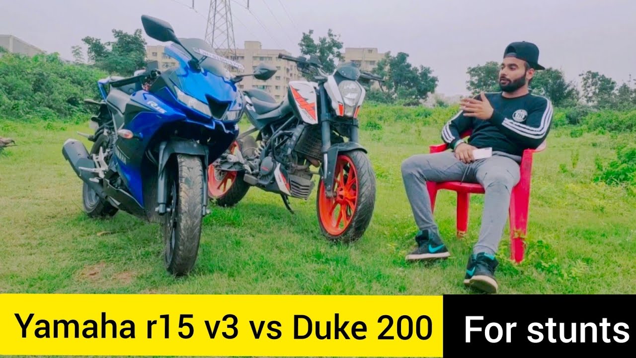 R15 v3 vs Duke 200 ||Full Comparison || Stunt Bike