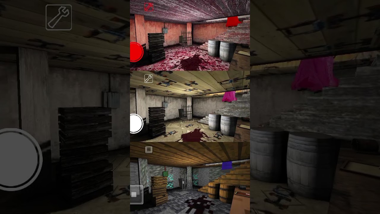 Granny Red Vs Granny Gorgeous Vs Granny Minecraft #shorts#granny