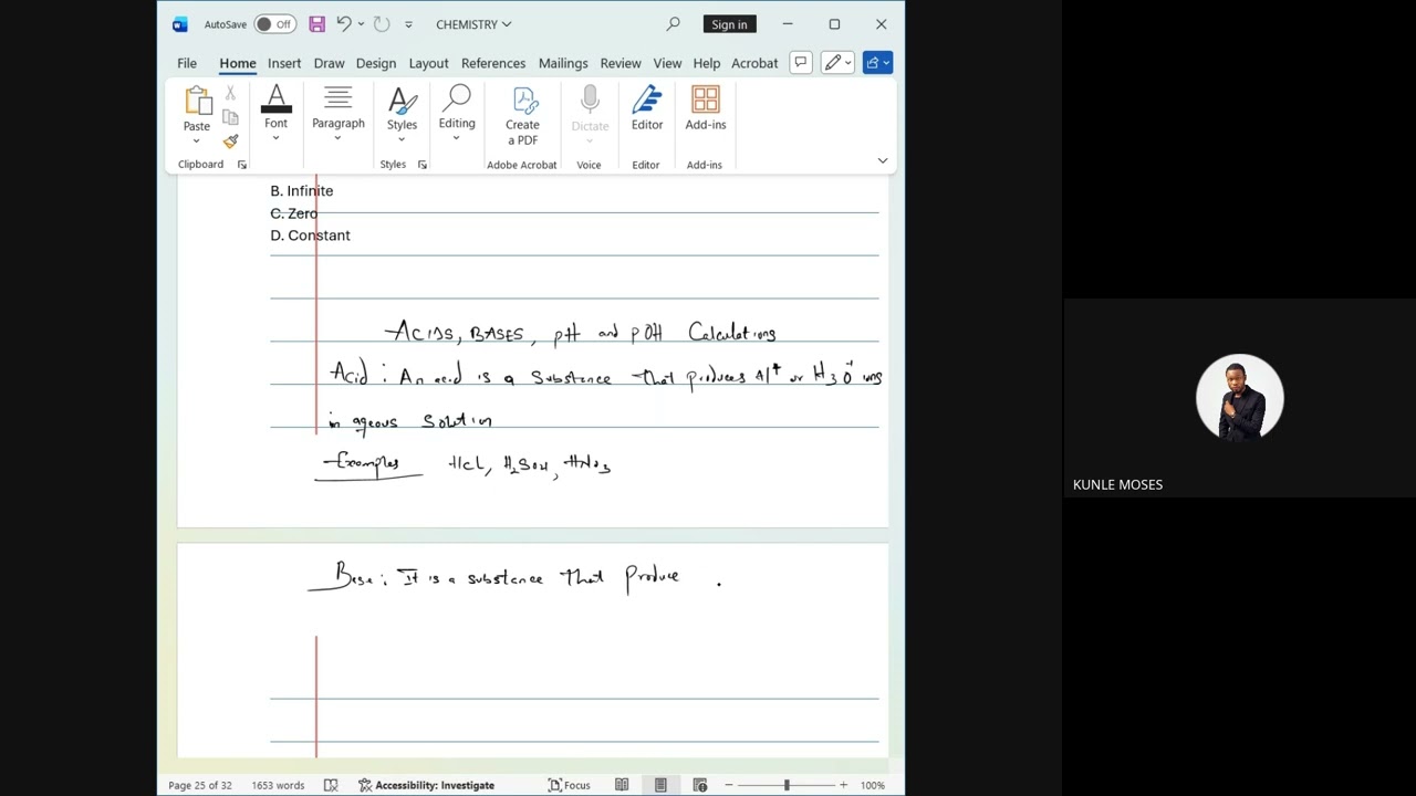 Chemistry session - Day 6 (27th February 2026)