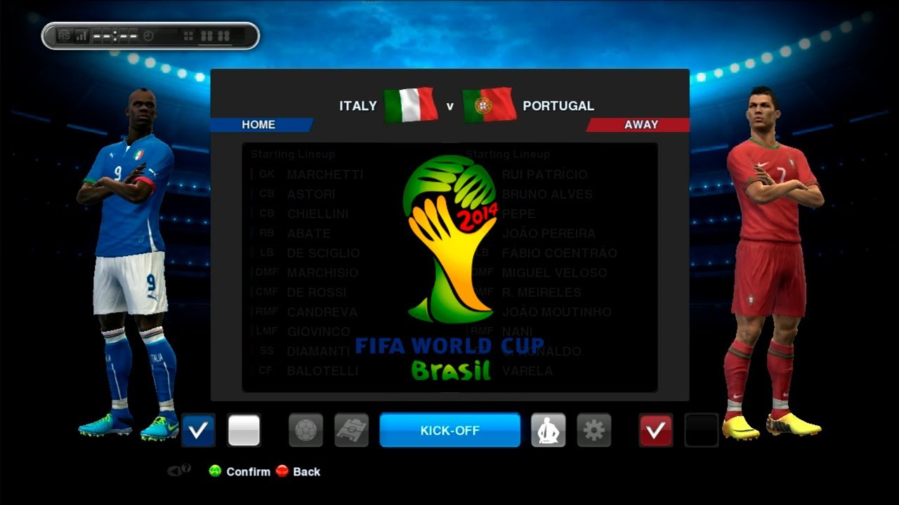 PES 2013 - Copa do Mundo da FIFA Brasil 2014 - Itália x Portugal [Semifinal]