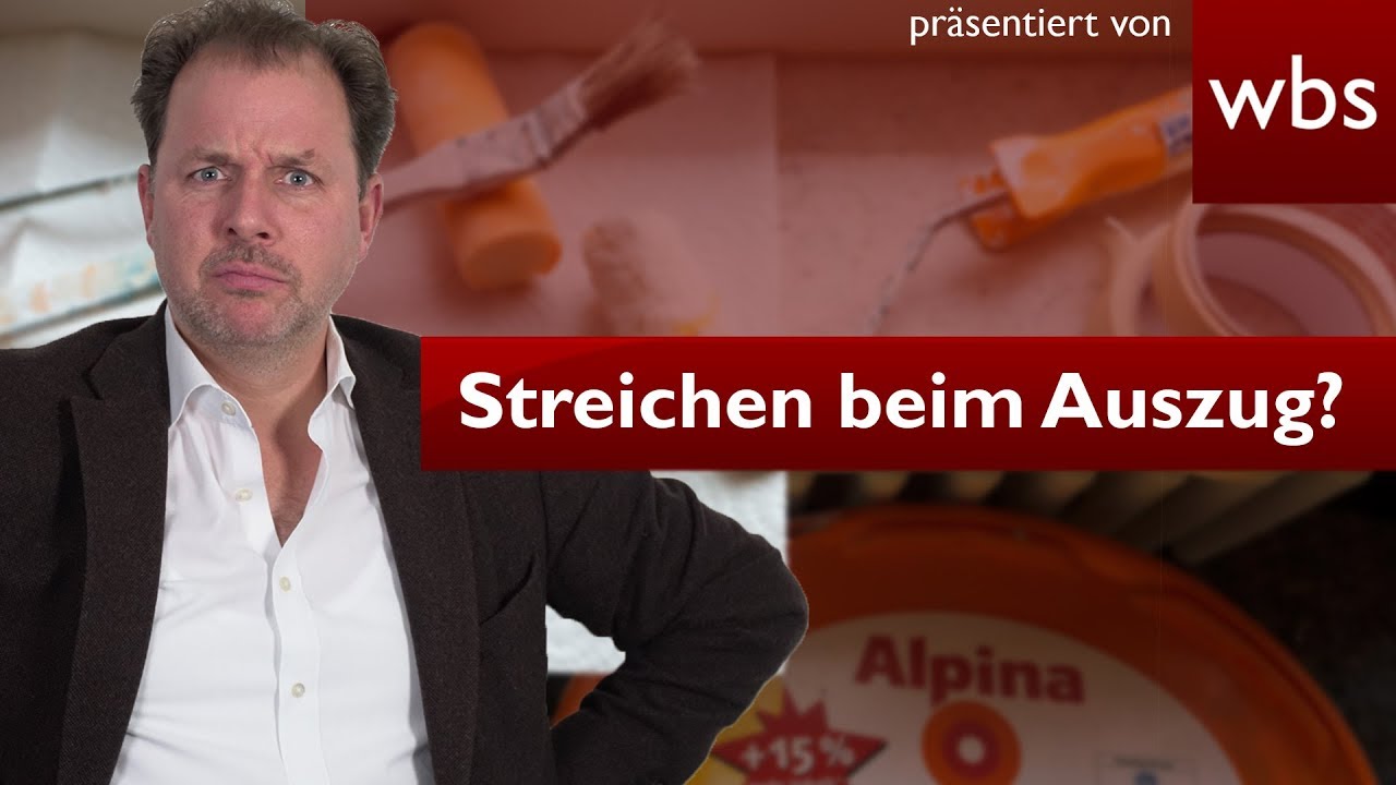 Darf ich aus einer Mietwohnung ausziehen, ohne zu renovieren?  | Rechtsanwalt Christian Solmecke