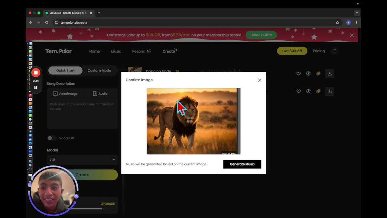 Tempolor AI Image to Music generation
