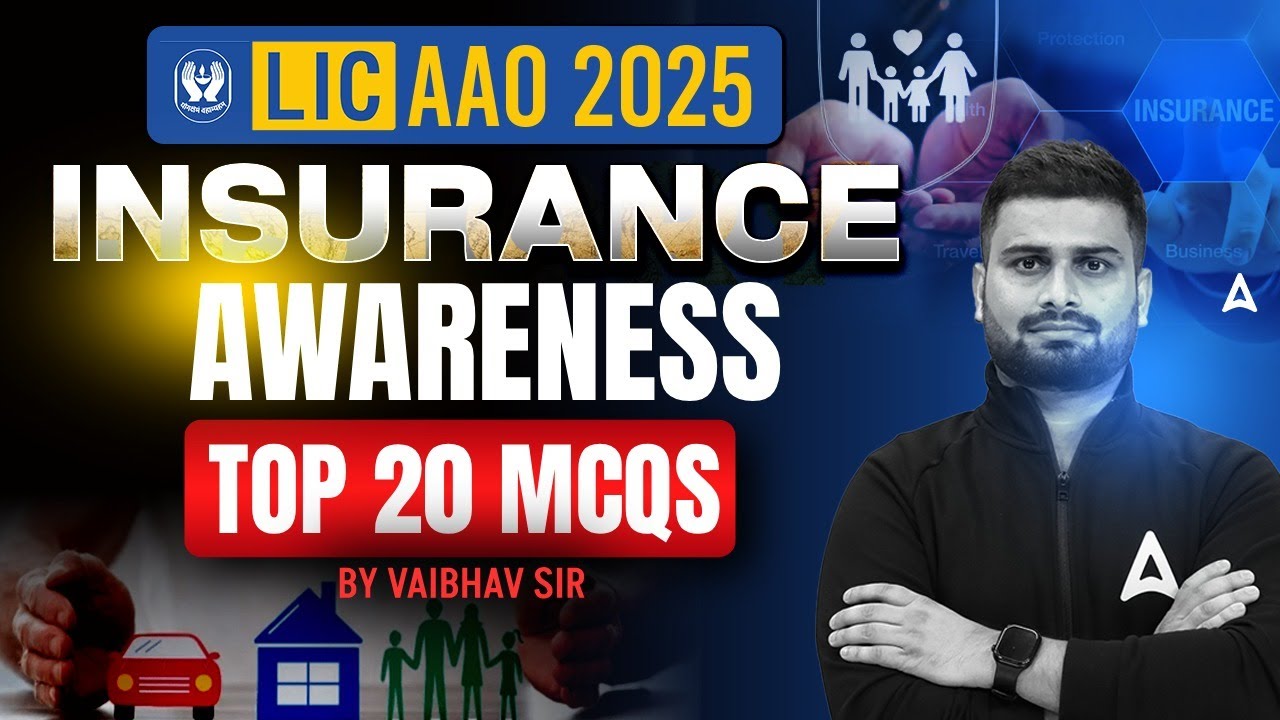 LIC AAO 2025 | Insurance Awareness Top 20 MCQs  | By Vaibhav Sir