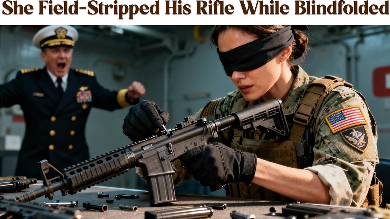The Admiral Mocked Her Small Hands — Until She Field-Stripped His Rifle While Blindfolded