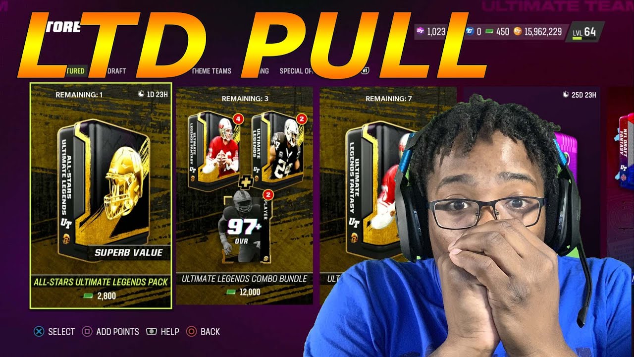 LTD PULL! ALL STARS ULTIMATE LEGENDS PACK! MADDEN 23 ULTIMATE TEAM