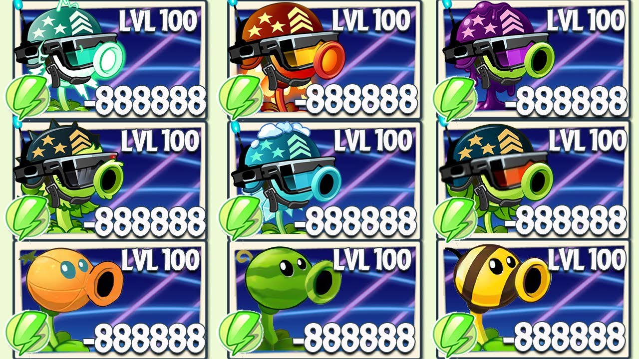 1 Peashooter Plant Level 100 Vs 100 Rockstar All-Star Zombies - Who will win - PvZ 2