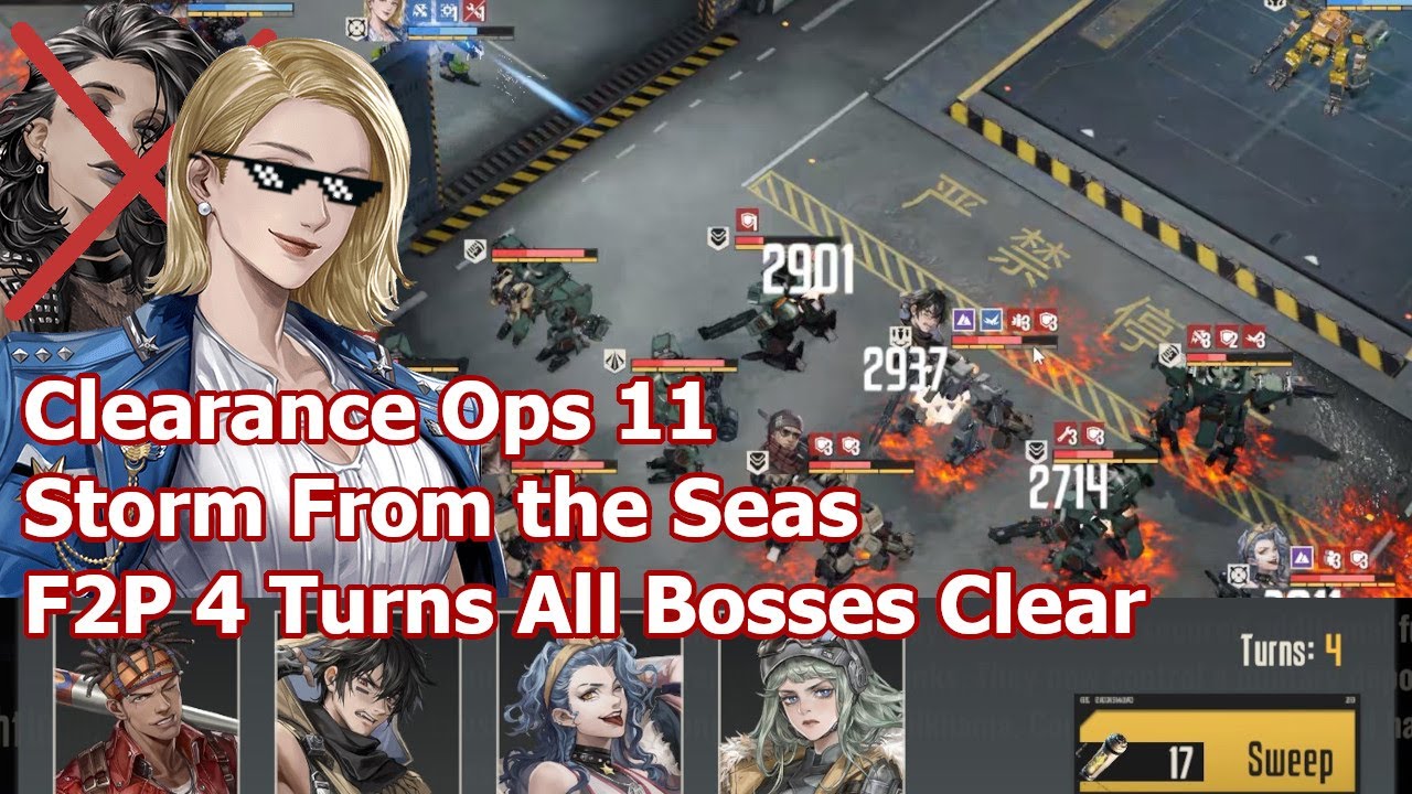 [Mecharashi] Clearance Ops 11 - Storm from the Seas - F2P 4 Turns Clear