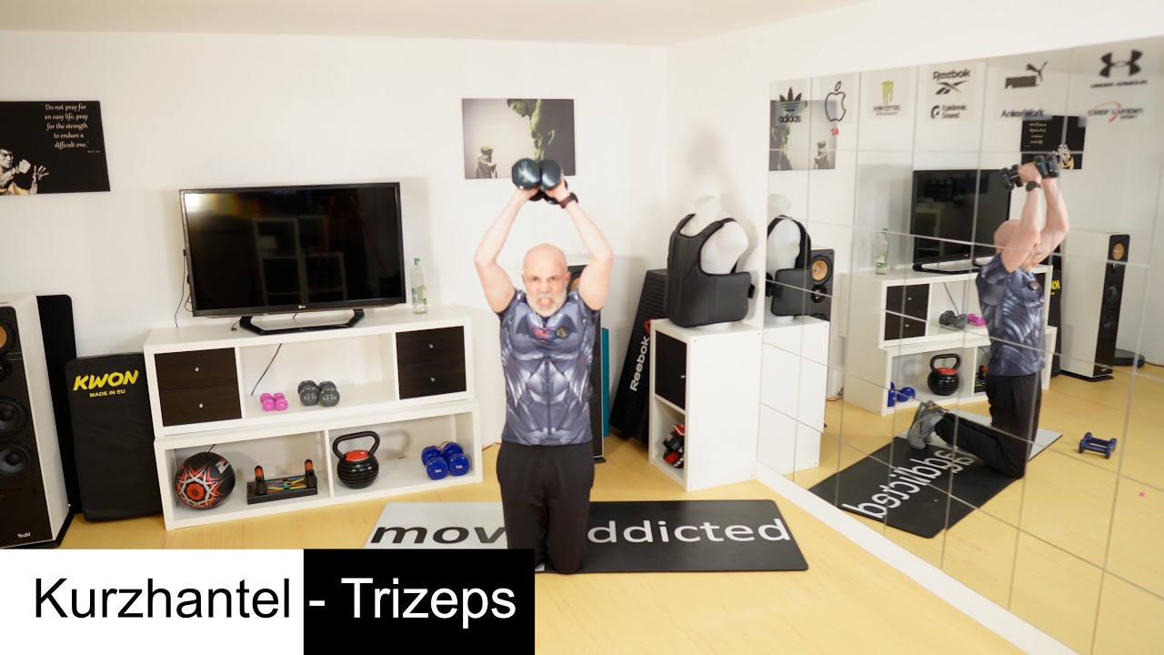 Dumbbell Kurzhantel Trizeps #018 - ca. 80 Kalorien - Kurzhanteln 3 - 5 kg - ca. 18 min