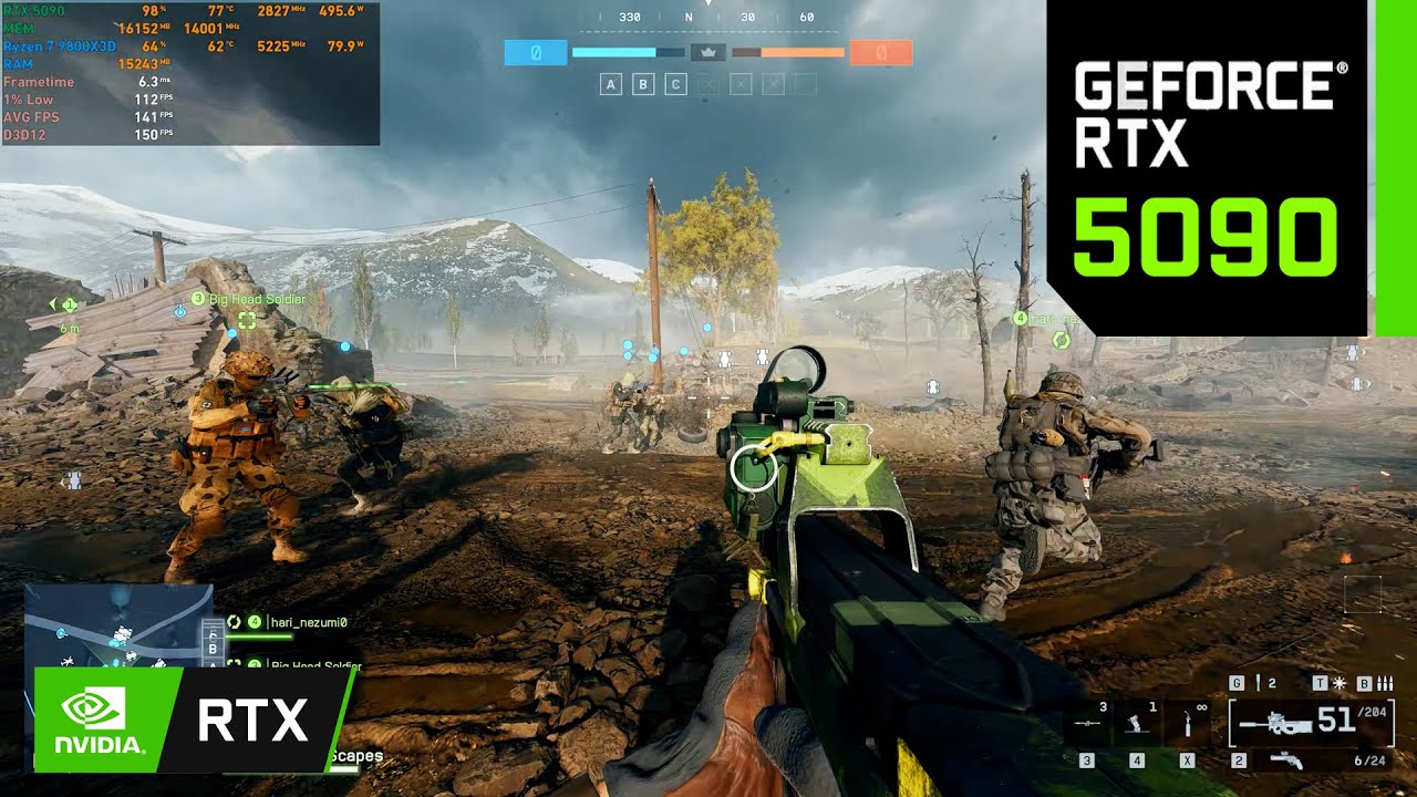 Battlefield 6 : RTX 5090 32GB (4K Maximum Graphics DLSS 4.5 ON)