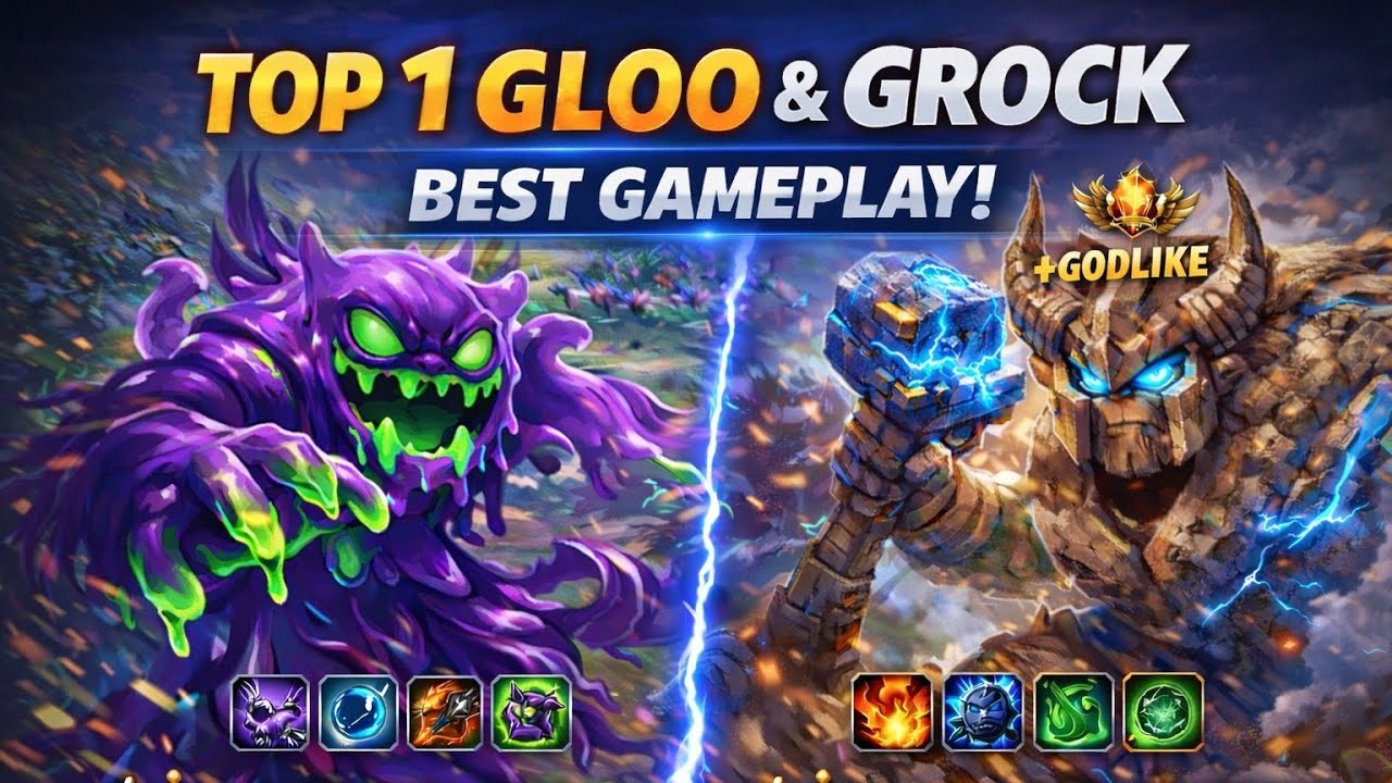 TOP 1 Gloo & Grock Gameplay 😱 INSANE Tank Power! | Mobile Legends: Bang Bang