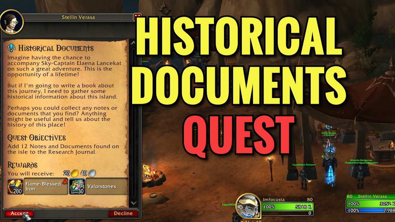 Historical Documents Quest (WoW TWW)