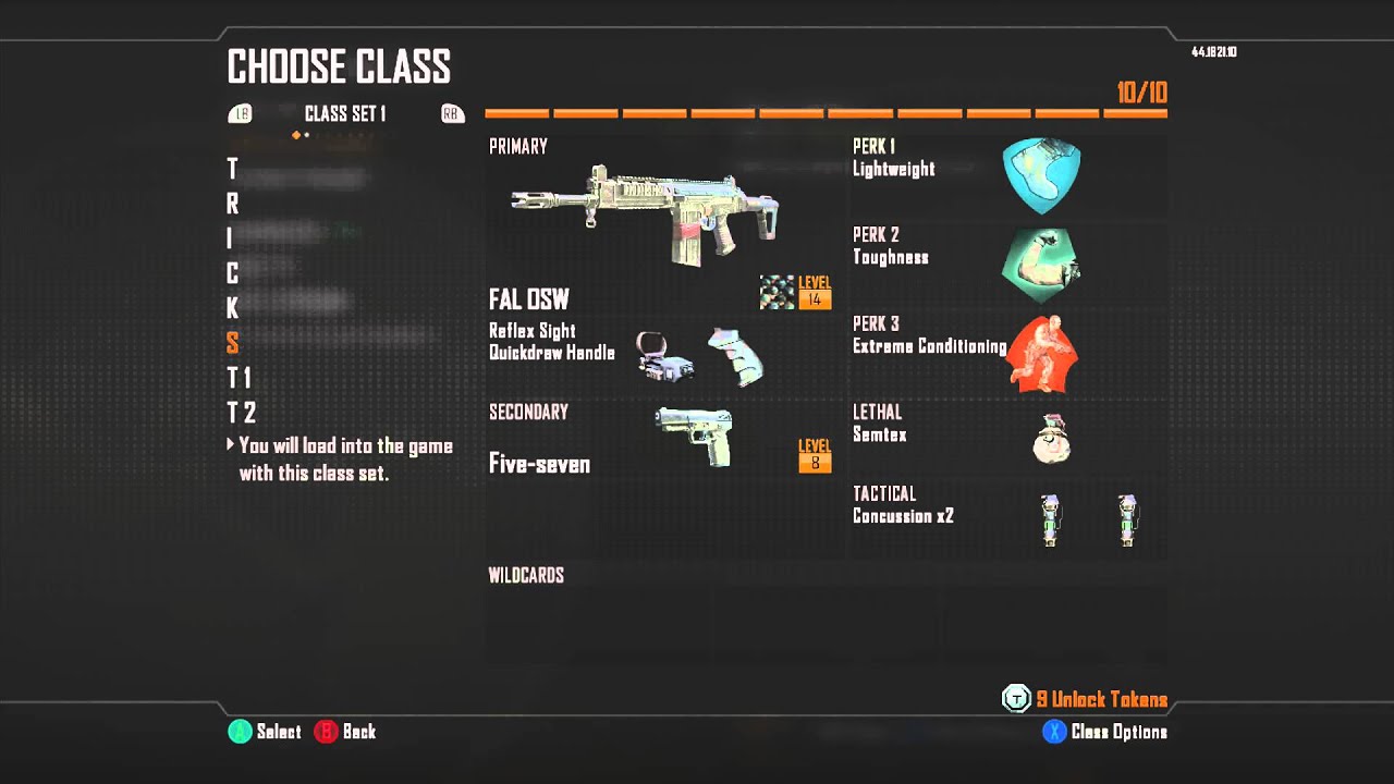 TIPS! Black Ops 2 Classes And Stats! RESET
