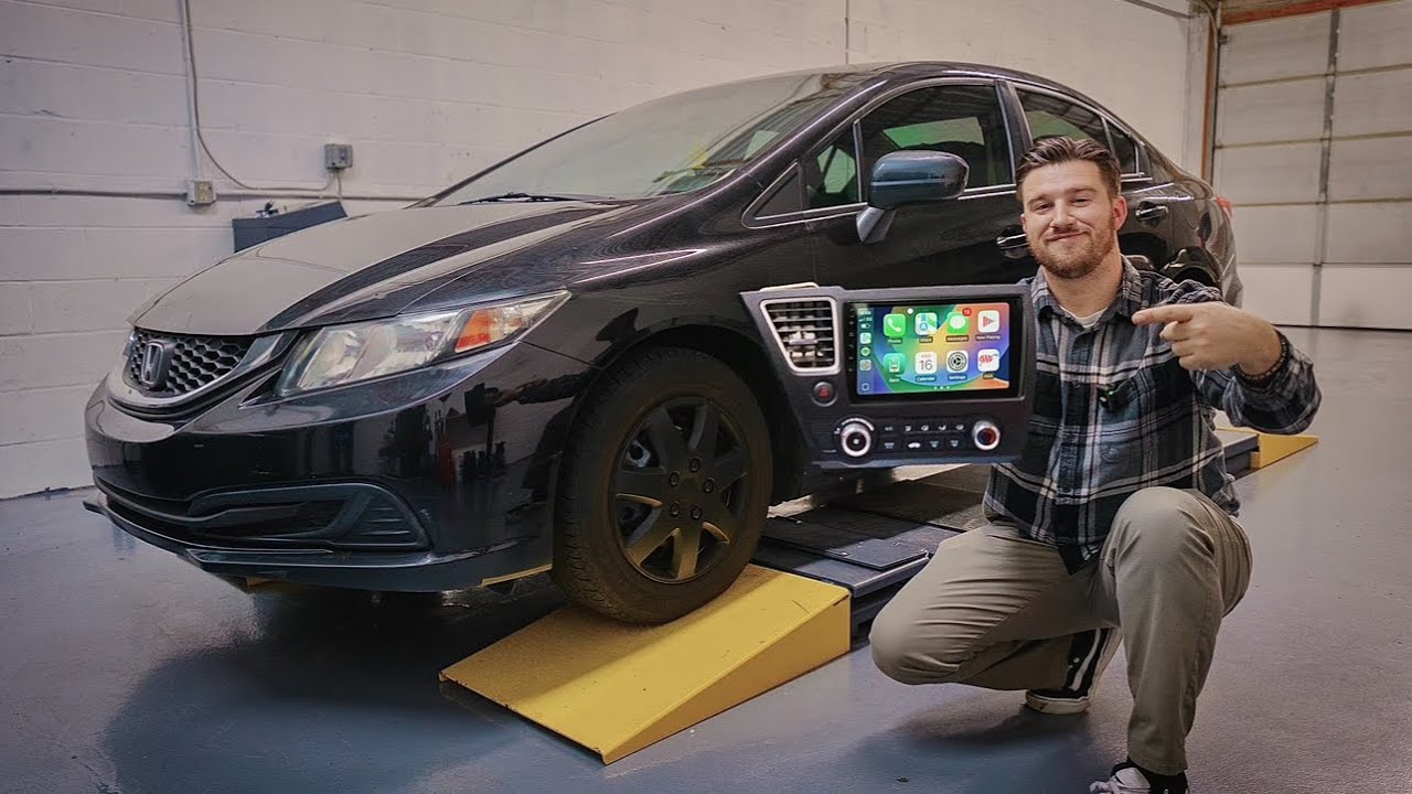 Installing a HUGE Apple CarPlay Head Unit! (2013-2016 Honda Civic)