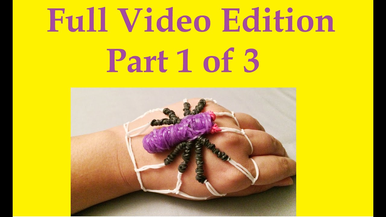 How to make a Spider Rubber Band Bracelet: No Rainbow Loom Needed (VIDEO 1 of 3)