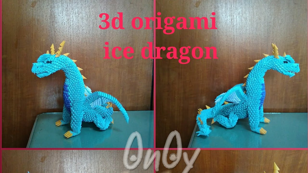 3d origami ice dragon tutorial part 1