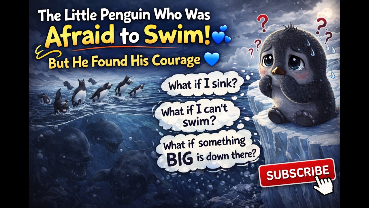 The Little Penguin Who Was Afraid to Swim 🐧💙 | A Heartwarming Story About Being Brave