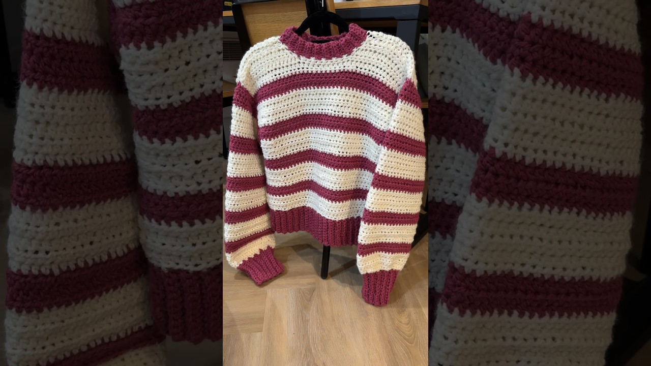 Crochet chunky sweater 💗 