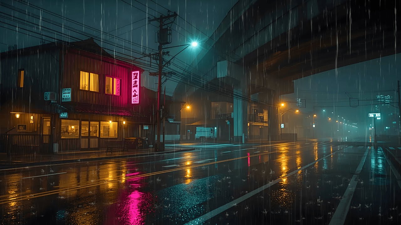 Japanese 90s Rainy Street 🌧️ Nostalgic – Lofi for Deep Focus & Relax