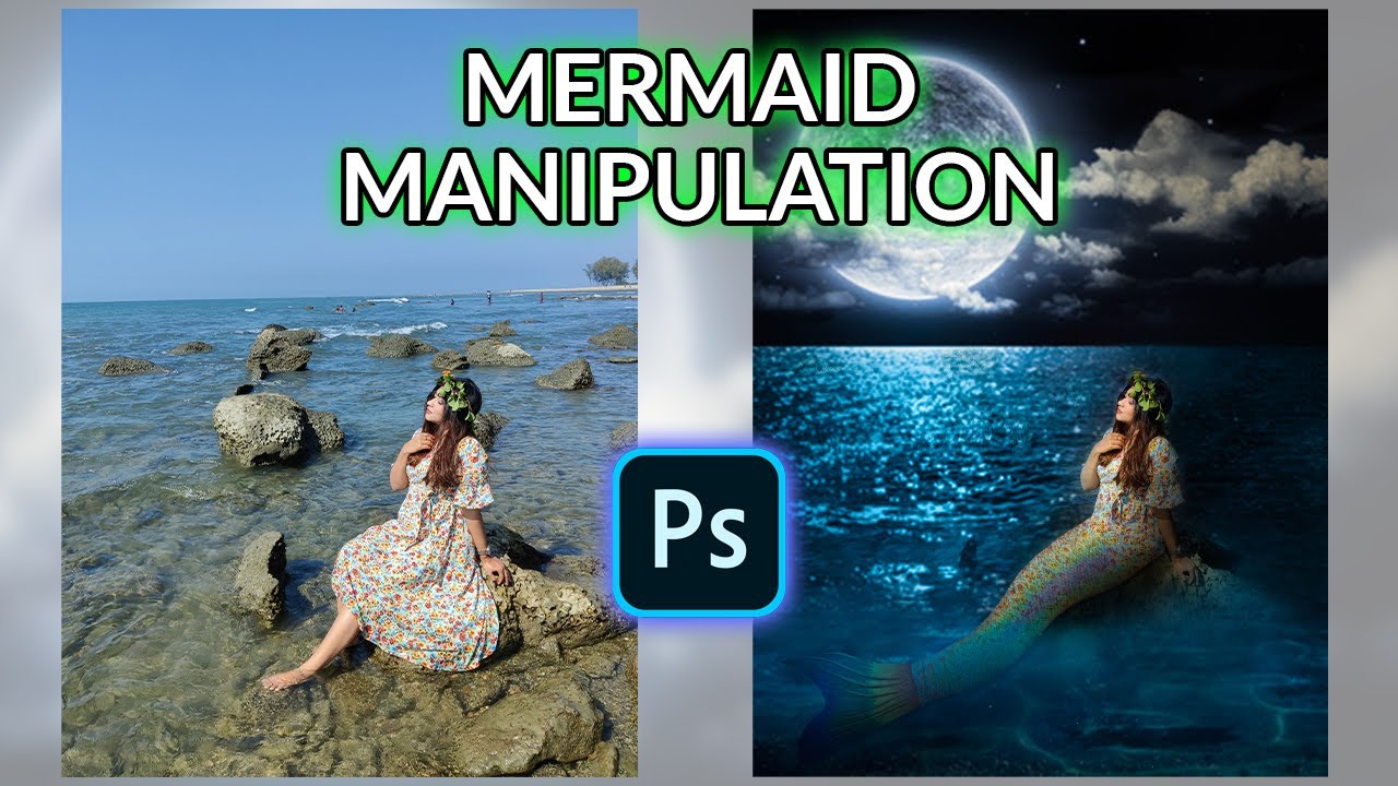 Mermaid manipulation | photoshop manipulation tutorials for beginners 2024