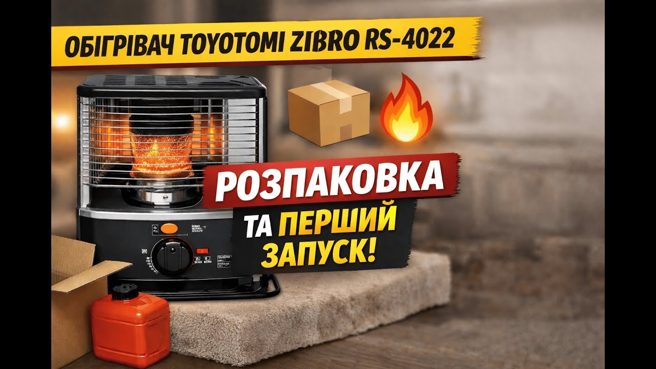 Обігрівач Toyotomi Zibro RS-4022: розпаковка та перший запуск