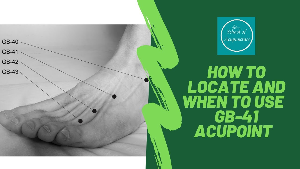 How to locate GB-41 acupuncture point for low back, hip and foot pain