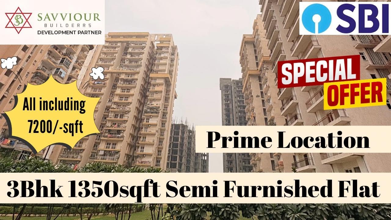 3Bhk Flats Only 1cr Prime Location Saviour Virdhi Noida Extension SBI Loan Furnished Flat Fully Paid