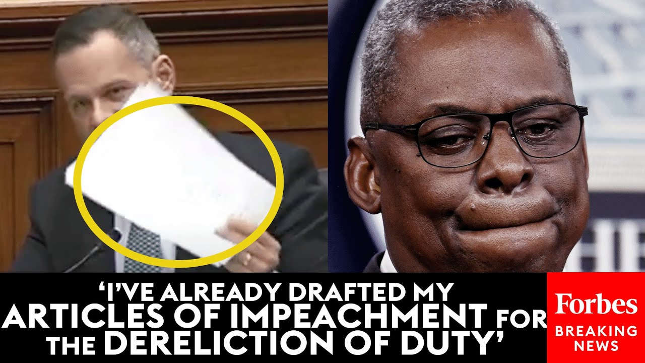 WATCH: Cory Mills Presents Lloyd Austin With Articles Of Impeachment Drafted Against Him
