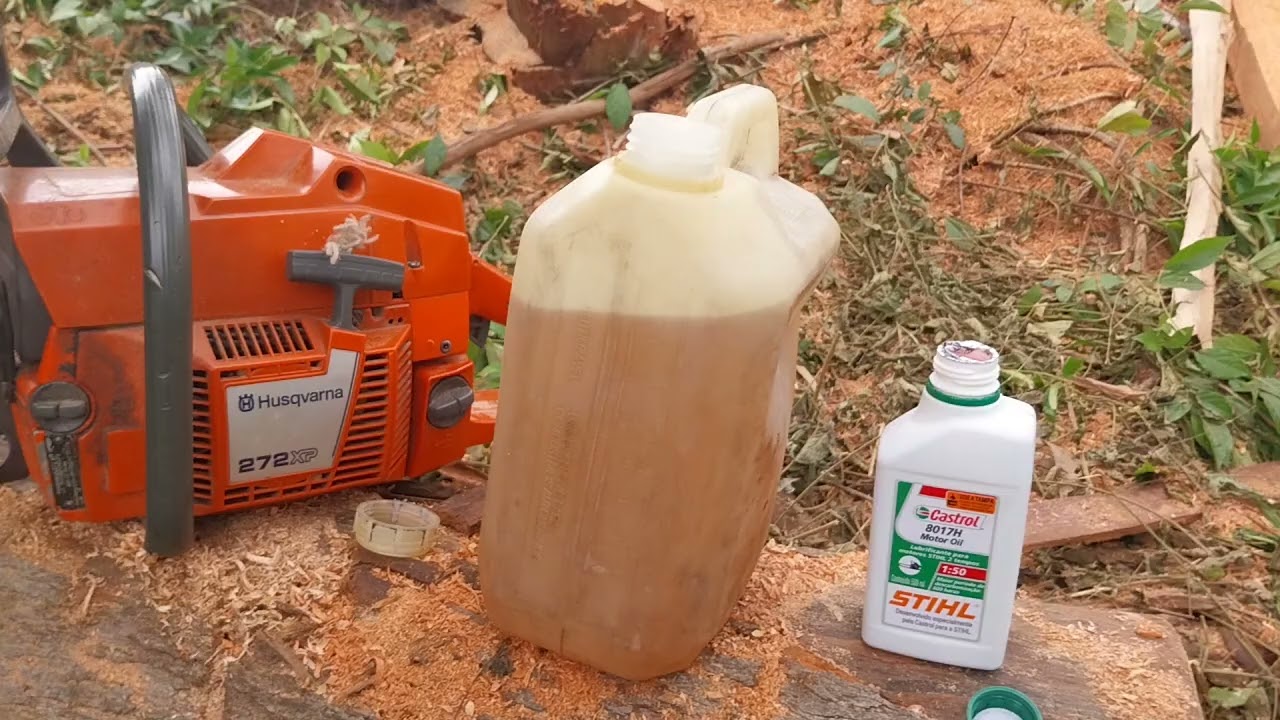 como misturar gasolina com óleo 2 tempos da Stihl para motosserra