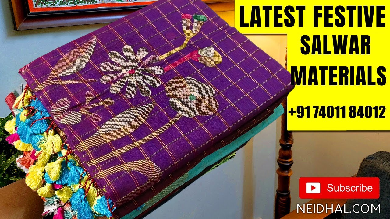 10 New Salwar Material Designs | NEIDHAL.COM | WhatsApp +917401184012 | OCT15  #3559🌺🌺🌺