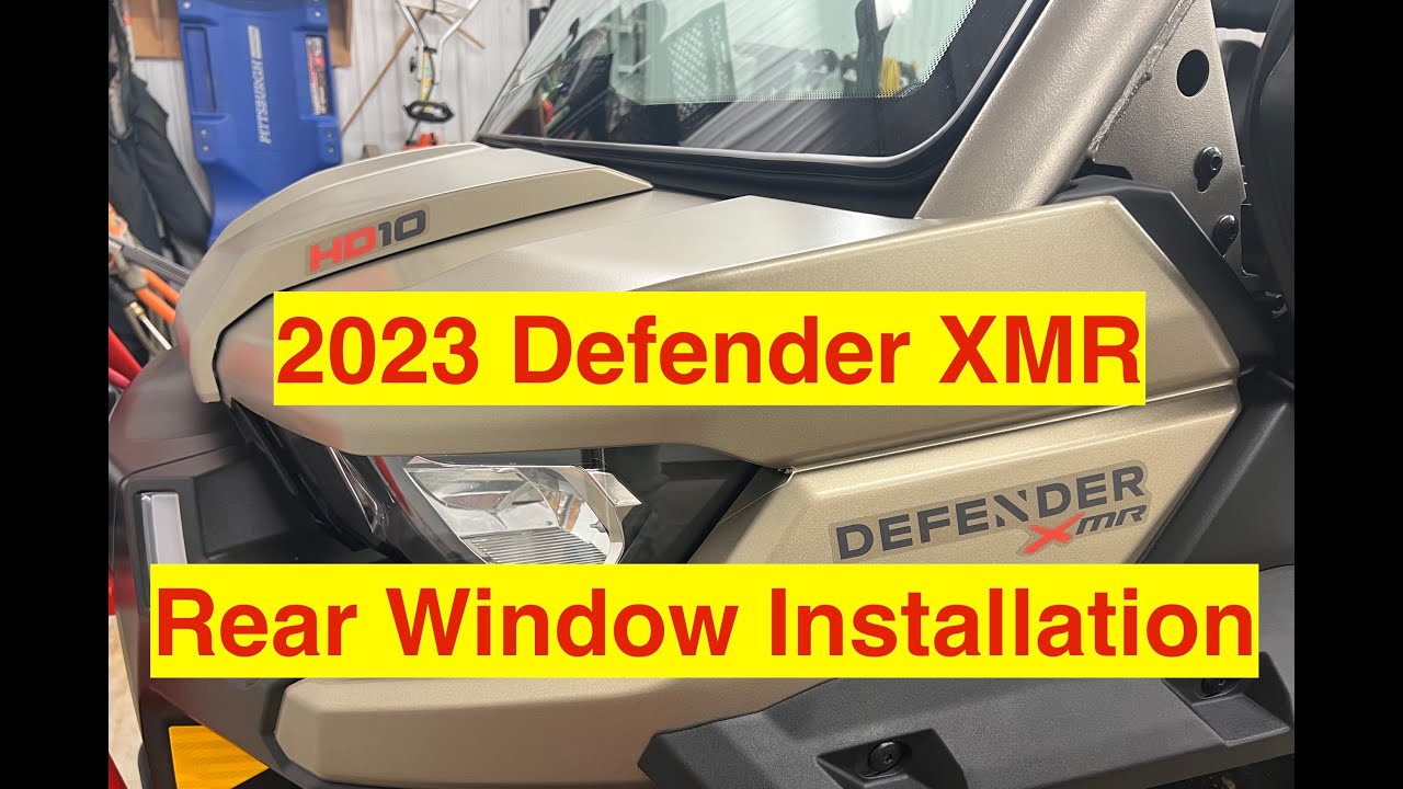 Can-Am Defender XMR — установка заднего стекла