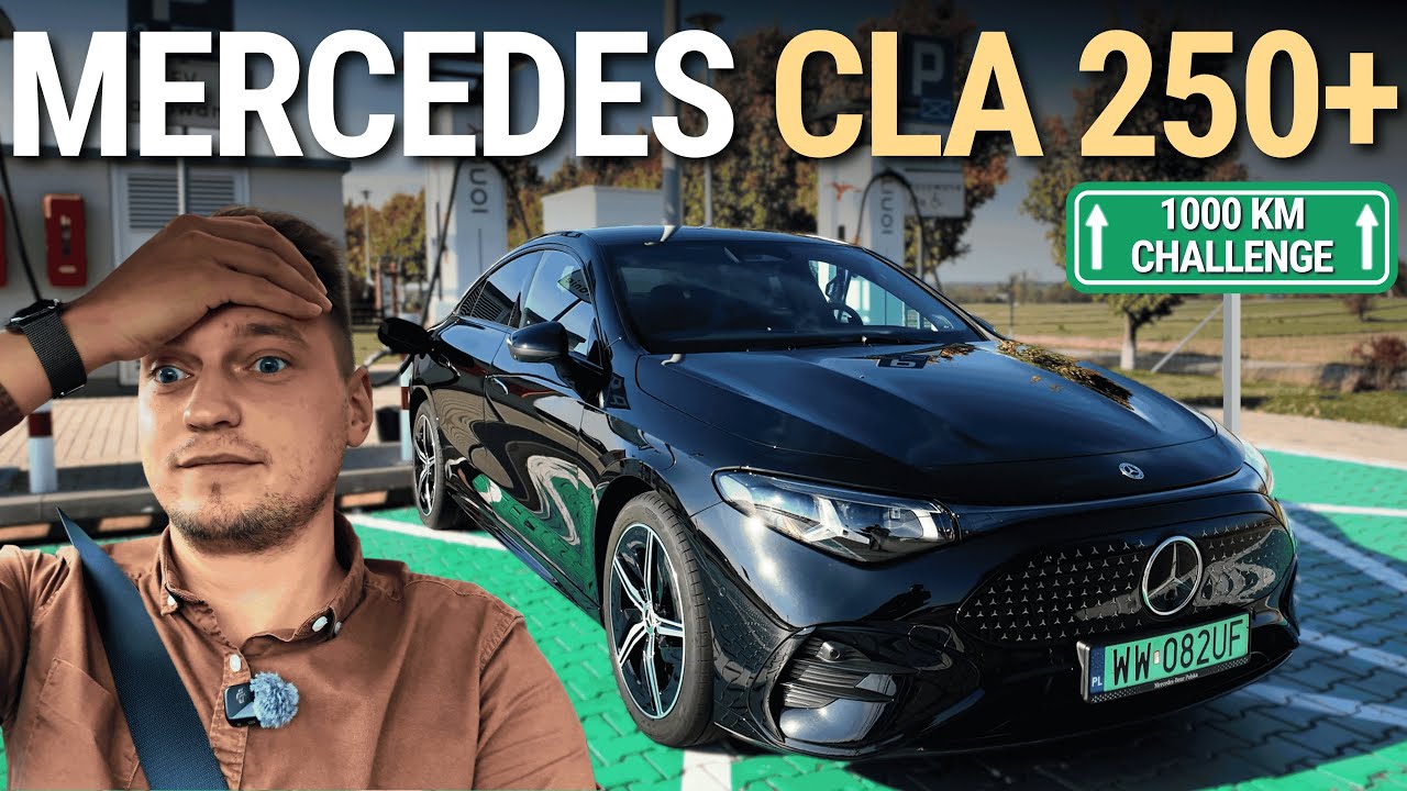PRZEJECHAŁEM 1000 KM NOWYM MERCEDESEM CLA 250+ EQ 🤯 ALE ŁADOWANIE!