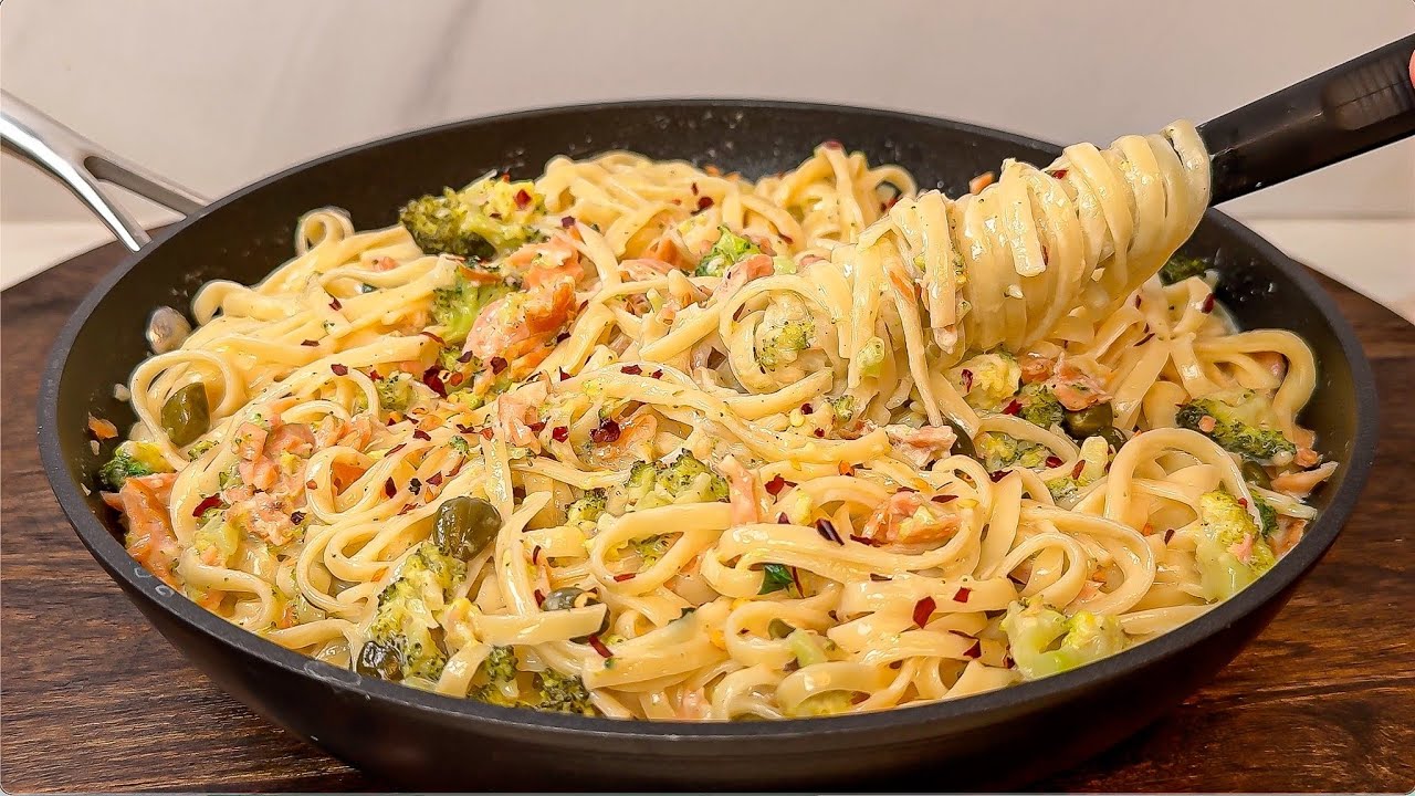 Невероятно вкусная паста за 10 минут!  Простой и вкусный рецепт пасты со сливочным соусом!