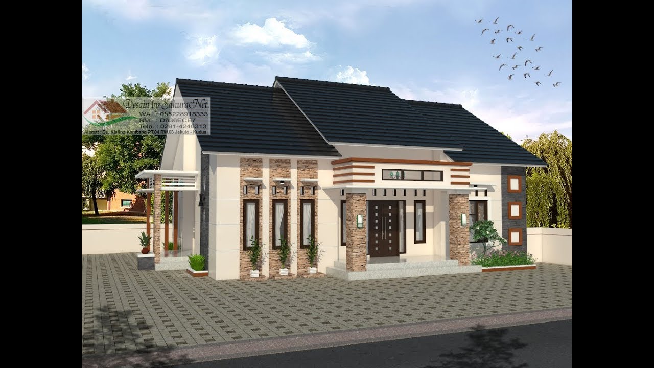 Modern House (13x10) 4 K. Tidur. Desain Rumah Minimalis Lantai  1