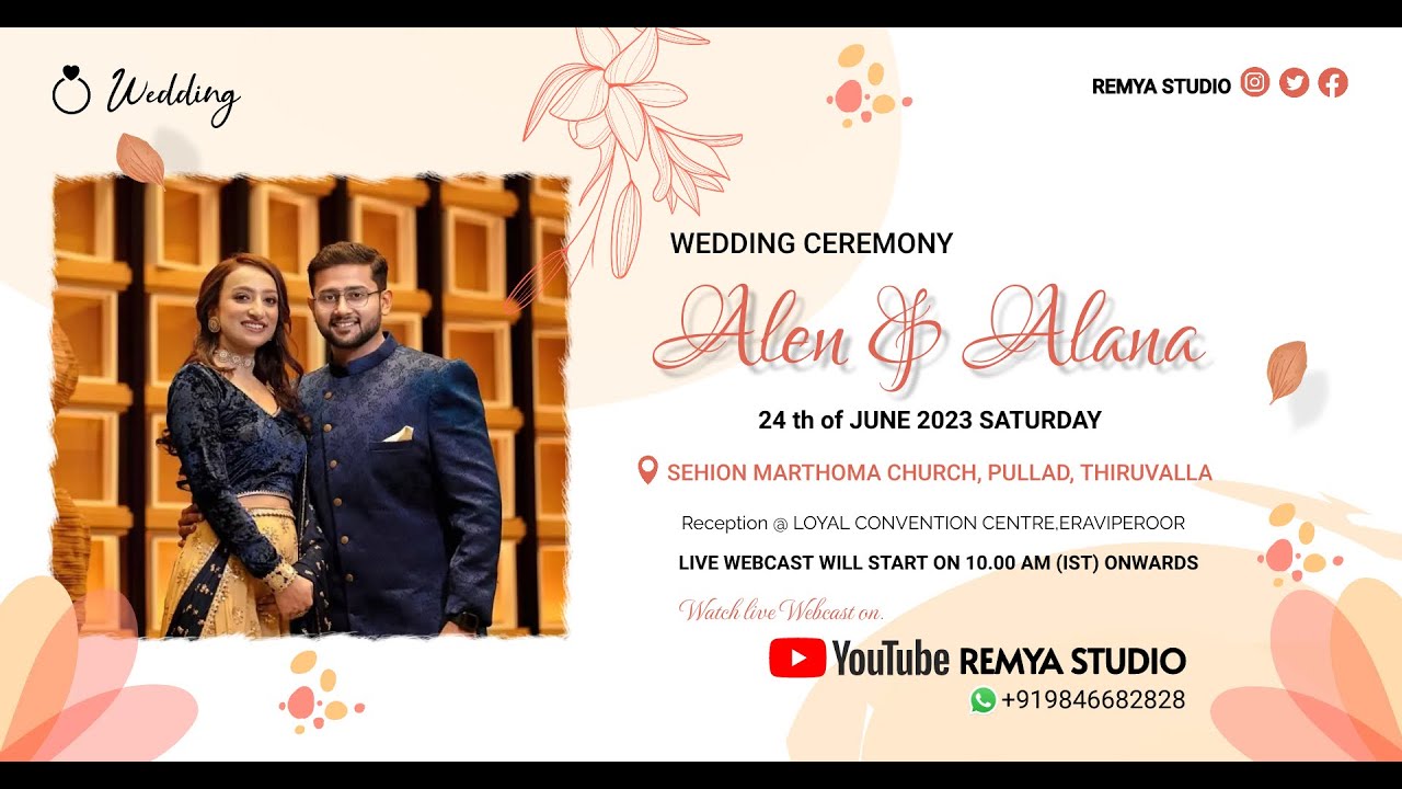ALEN with ALANA | WEDDING CEREMONY | 24.06.2023 | REMYA STUDIO 9846682828