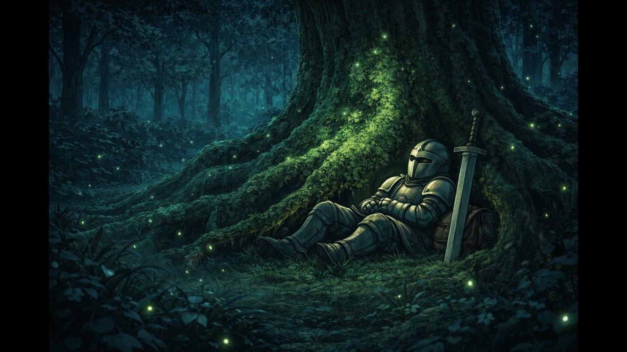 Sleeping Beneath the Ancient Tree | Dark Fantasy Forest LoFi for Study & Relax (1 Hour)