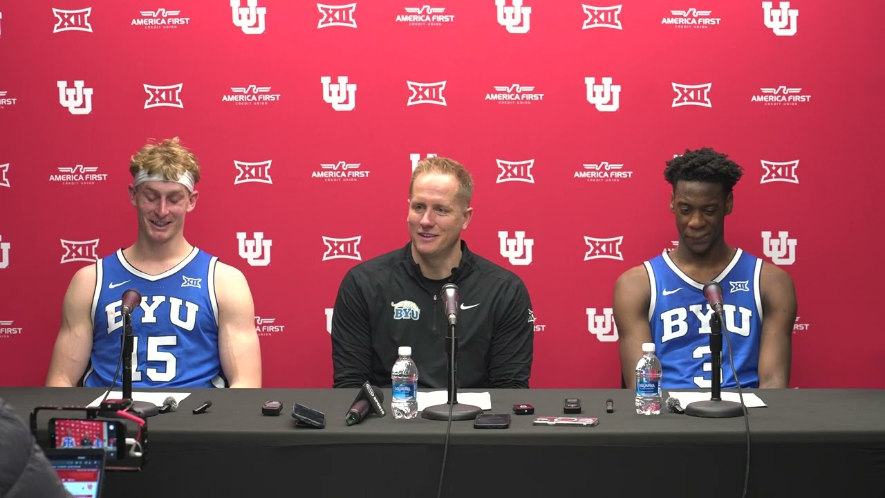 Post-game press conference |  Richie Saunders Kevin Young & AJ Dybantsa | BYU at Utah