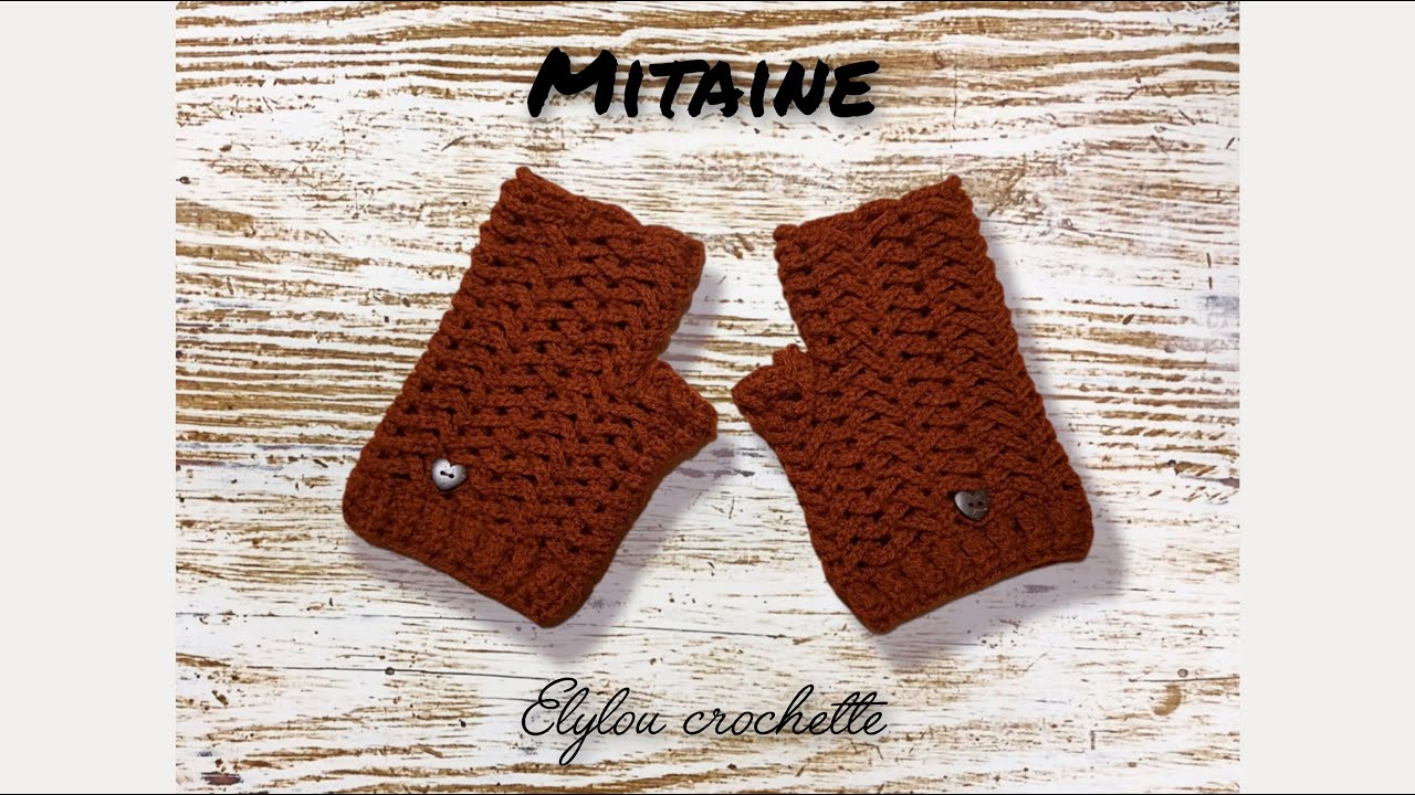 Comment faire des mitaines en relief au crochet tuto pas a pas facile #elyloucrochette
