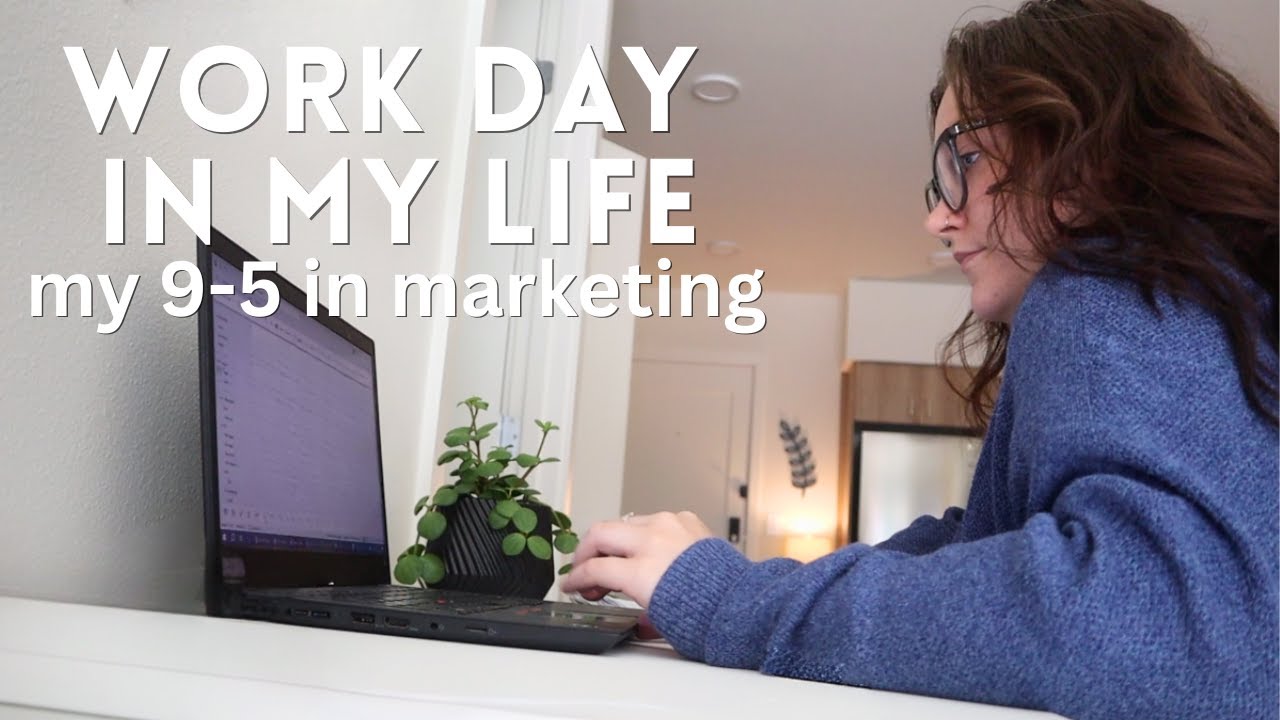 REALISTIC WORK FROM HOME DAY IN MY LIFE 💻 *9-5 in marketing*