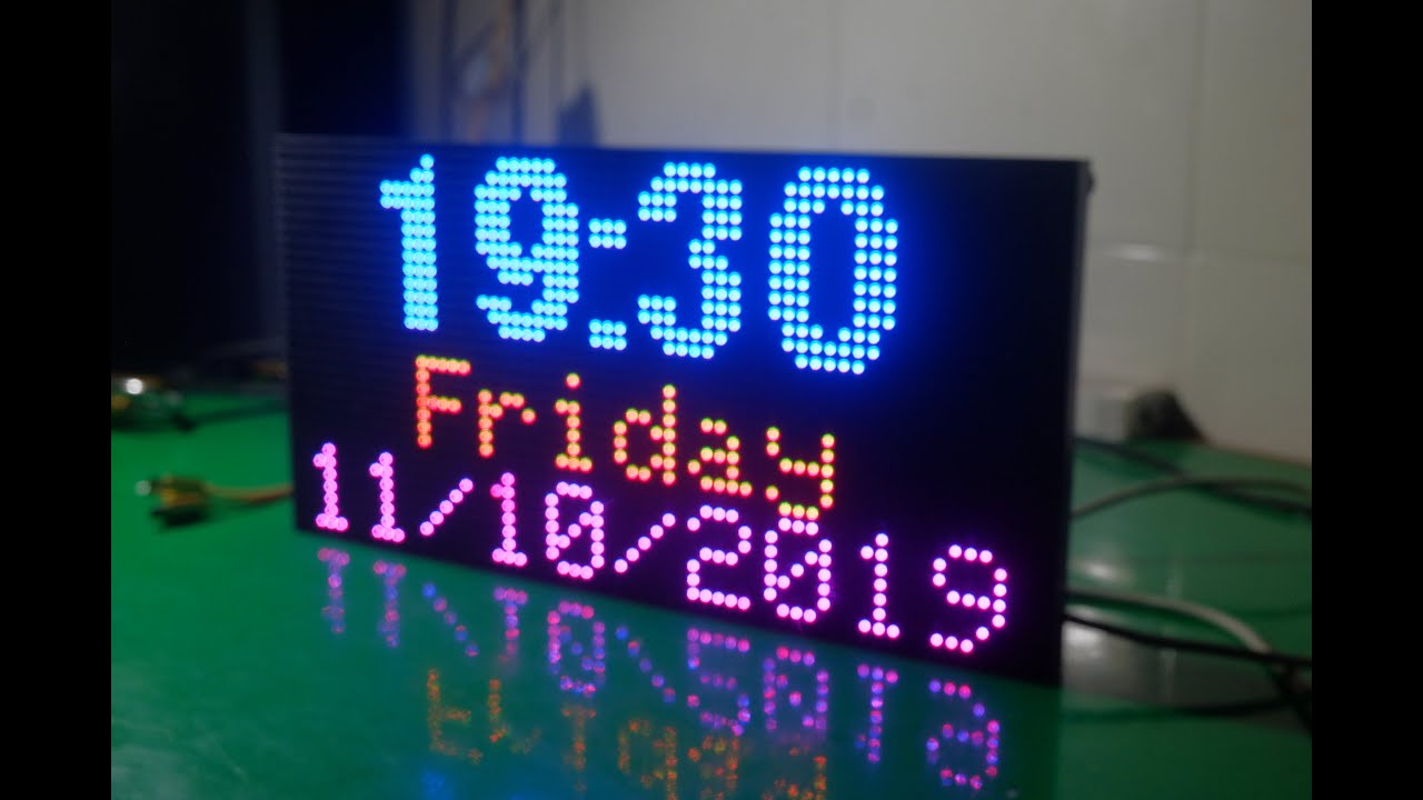 [ESP32] Hướng dẫn đồng hồ LED Matrix P5 full color với ESP32