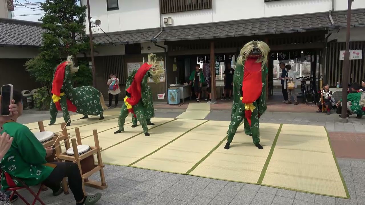 下吾川獅子舞保存会さん 2025/10/12 手づくり交流市場 町家 秋祭り演舞
