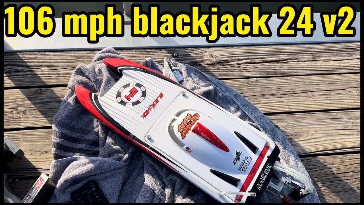 Blackjack 24 v2 106 миль/час на 8 секундах, скоростные заезды #proboat rc boat